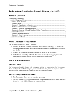 Constitution - Techmasters