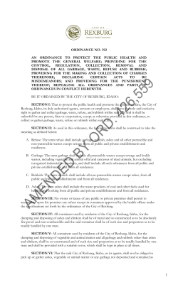 ordinance no. 392 an ordinance to protect the