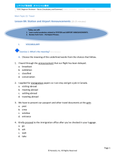 Lesson 84: Station and Airport Announcements (20-25
