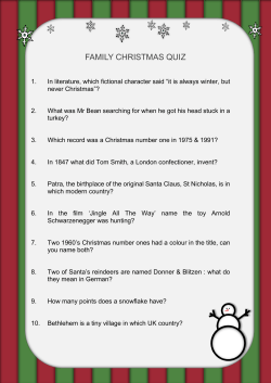 Family Quiz Christmas 2016 - Rosehill Housing Co