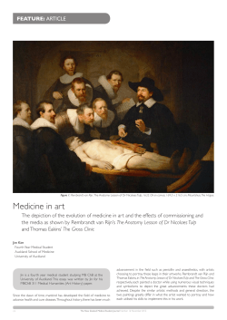 Medicine in art - New Zealand Medical Student Journal
