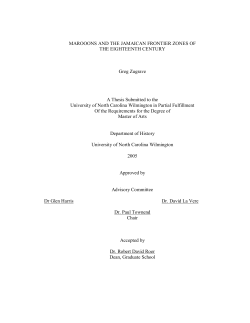 MAROOONS AND THE JAMAICAN FRONTIER ZONES