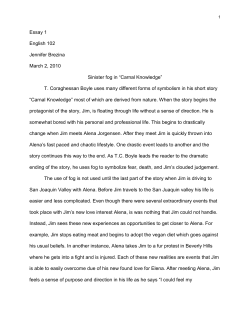 Essay 1 English 102 Jennifer Brezina March 2, 2010 Sinister fog in