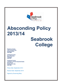 Absconding Policy 2013/14 Seabrook College