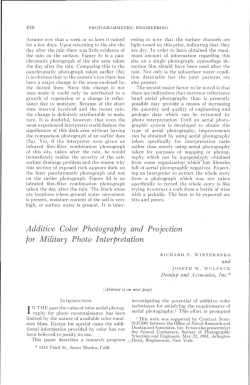 Additive Color Photography and Projection for Military Photo