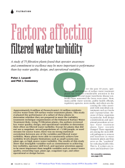 Factors affecting filtered water turbidity