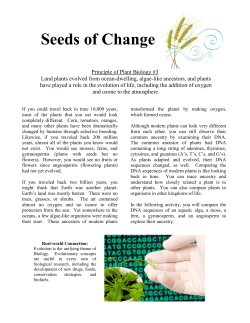 Seeds of Change - American Society of Plant Biologists