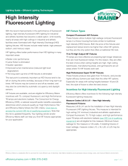 High Intensity Fluorescent Lighting