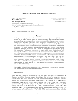 Particle Swarm Full Model Selection