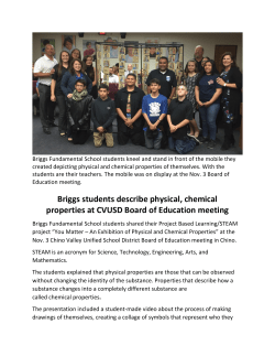 Briggs students describe physical, chemical properties at CVUSD