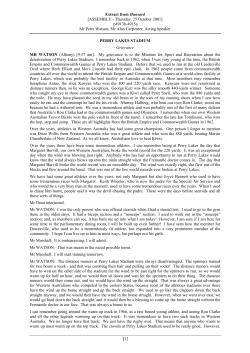 Extract from Hansard - Parliament of Western Australia