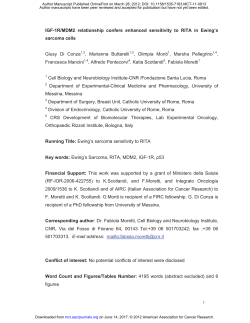 IGF-1R/MDM2 relationship confers enhanced sensitivity to RITA in