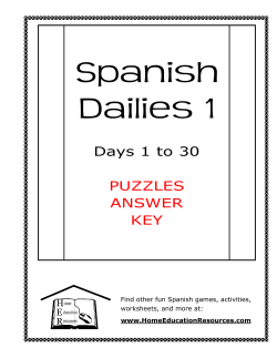 Spanish Dailies 1 - Home Education Resources