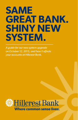 same great bank. shiny new system.