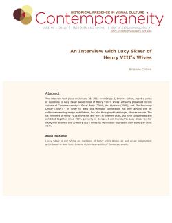 An Interview with Lucy Skaer of Henry VIII`s Wives