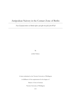 Antipodean Naivety in the Contact Zone of Berlin