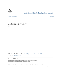 Carterfone: My Story - Santa Clara Law Digital Commons