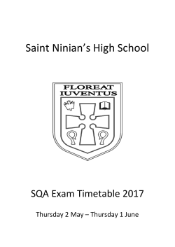 SQA Exam Timetable 2017