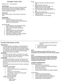 INSTRUMENT COCKPIT CHECK Reference: IFH -