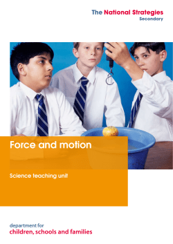 Force and motion - School of Education &raquo; University of Leeds