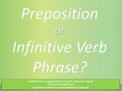 Prepositions vs Infinitive #1