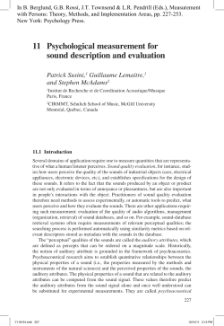 Psychological measurement for sound description