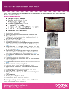 Decorative Stitch Ribbon Throw Pillow - brother