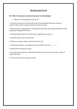 Revision quiz for B4 - Fakenham Academy Norfolk