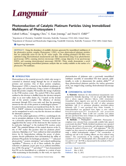 Photoreduction of Catalytic Platinum Particles