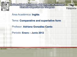 Comparative and superlative form