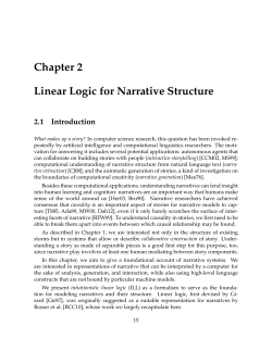 Chapter 2 Linear Logic for Narrative Structure