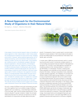 A Novel Approach for the Environmental Study of Organisms in their