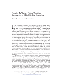 Avoiding the &ldquo;Culture Vulture&rdquo; Paradigm: Constructing an Ethical Hip
