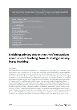 Enriching primary student teachers` conceptions about science