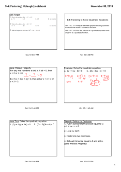 9-4 (Factoring) H (taught).notebook