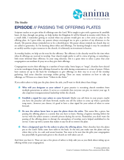 Passing the Offering Plates