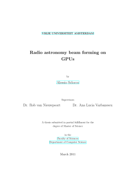 Radio astronomy beam forming on GPUs