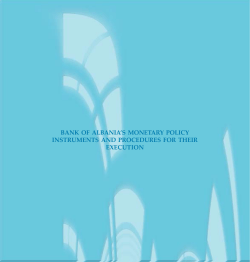 bank of albania`s monetary policy instruments and procedures for