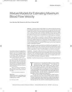 Mixture Models for Estimating Maximum Blood Flow Velocity