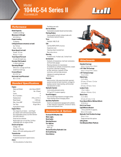 Lull Model 1044C-54 Series II Telehandler Sell Sheet
