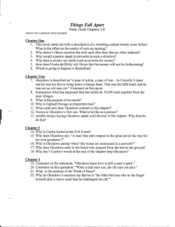 Study Guide Questions for TFA
