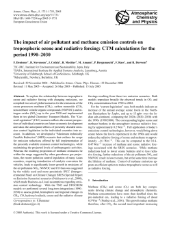 The impact of air pollutant and methane emission controls on