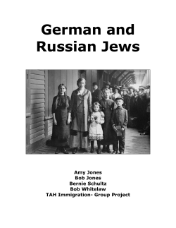 German and Russian Jews - Fitchburg State University