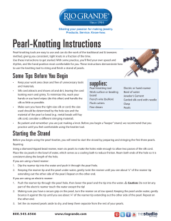 Pearl-Knotting Instructions