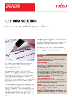 SAP CRM Solution