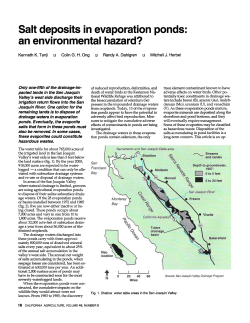 Salt deposits in evaporation ponds: an environmental