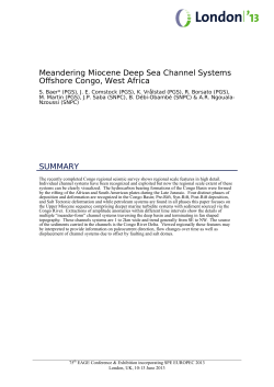 Meandering Miocene Deep Sea Channel Systems Offshore Congo