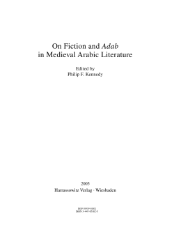 On Fiction and Adab in Medieval Arabic Literature