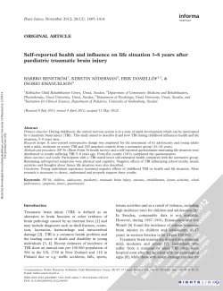 Self-reported health and influence on life situation 5&ndash;8 years after