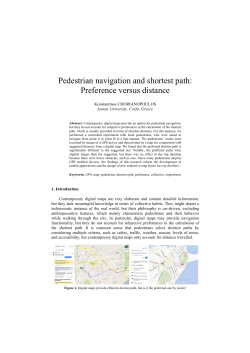 Pedestrian navigation and shortest path: Preference versus distance